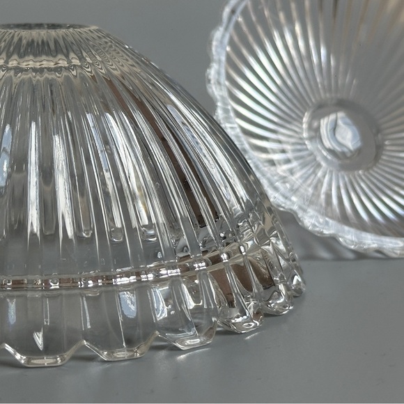 Mikasa Marquette Crystal Candy Dish/Trinket Box - Art Deco Ribbed Design - Picture 5 of 8